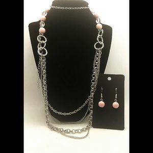 Silver Links and Pink Pearls